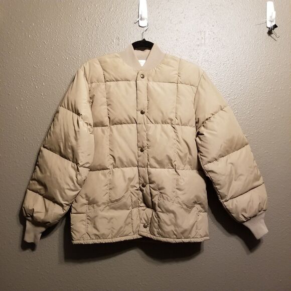Vintage Walls Med Coat Blizzard Pruf Down Puffer 70s Tan Quilted Snap  Gorpcore - Picture 1 of 11